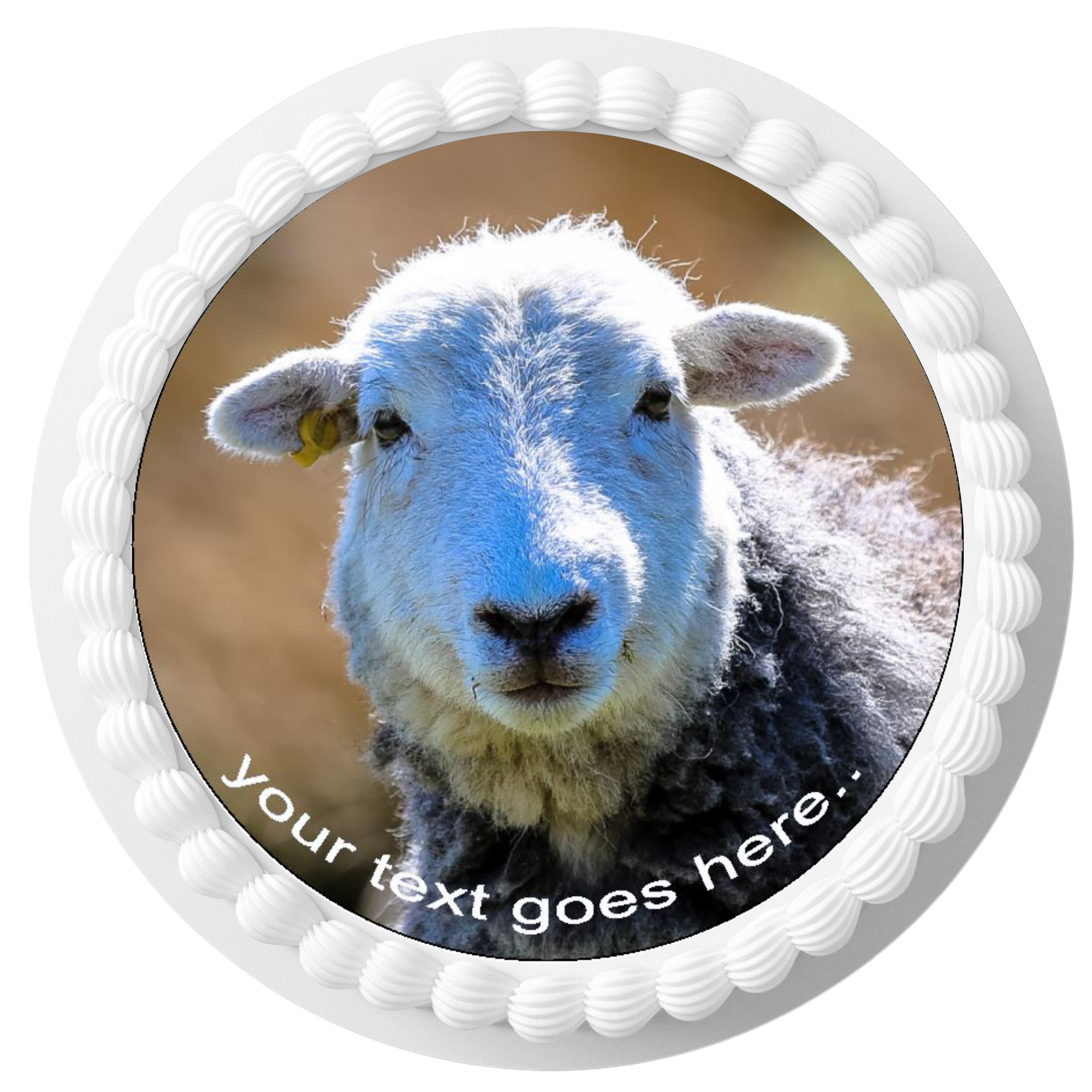 Herdwick Sheep Farming Livestock Animal Personalised Edible Printed Cake Topper Round Icing Sheet