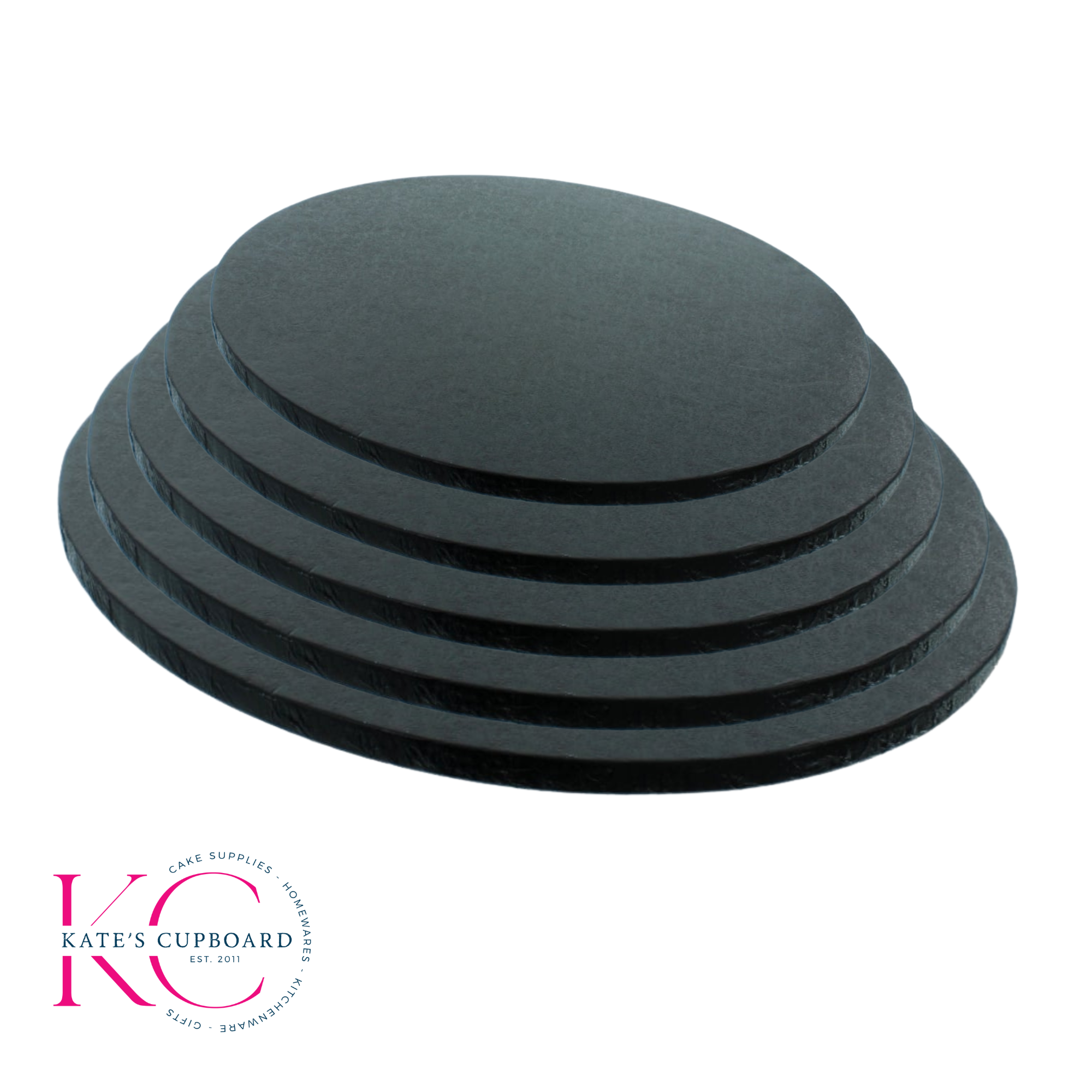 Cake Drum Board 12mm Thick - Black - Choose Size - Round (Circle) - Sold Singly