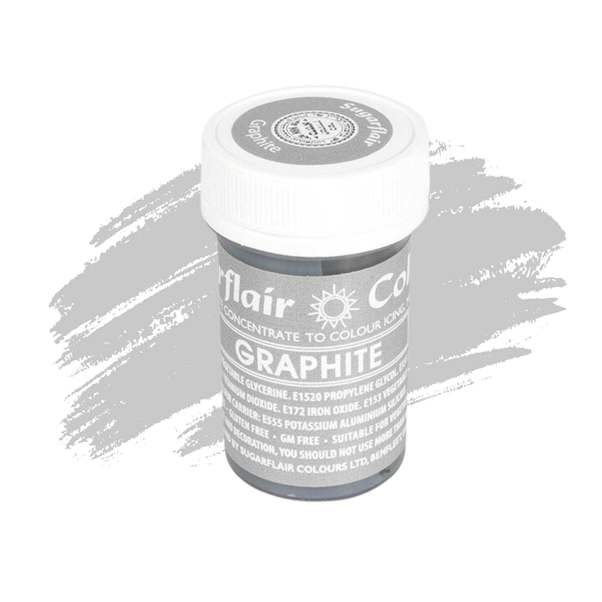 Sugarflair Paste Colours Concentrated Food Colouring - Spectral Graphite Grey - 25g