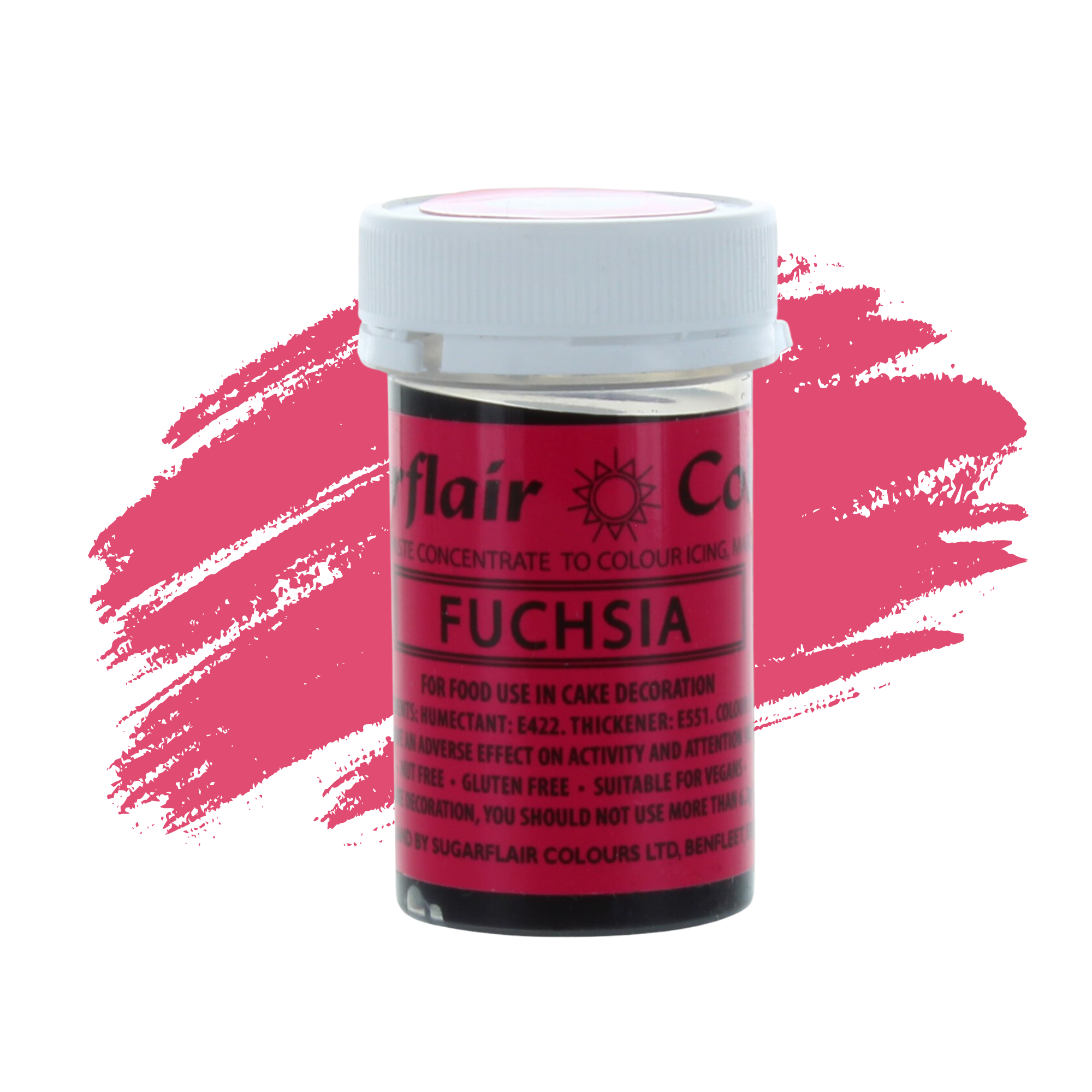Sugarflair Paste Colours Concentrated Food Colouring - Spectral Fuchsia Pink - 25g