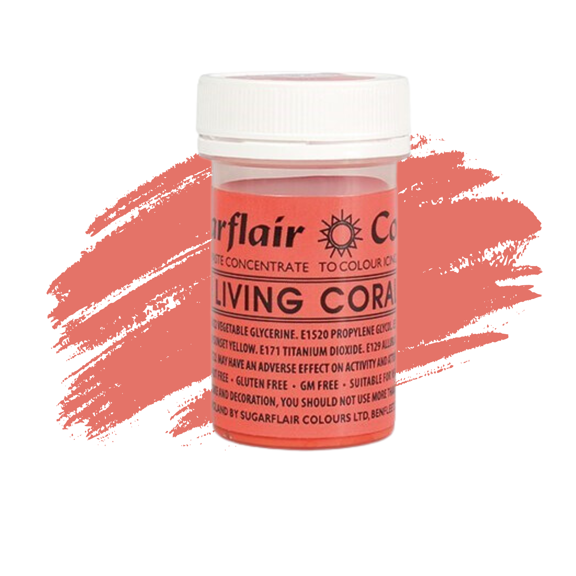 Sugarflair Paste Colours Concentrated Food Colouring - Spectral Living Coral - 25g