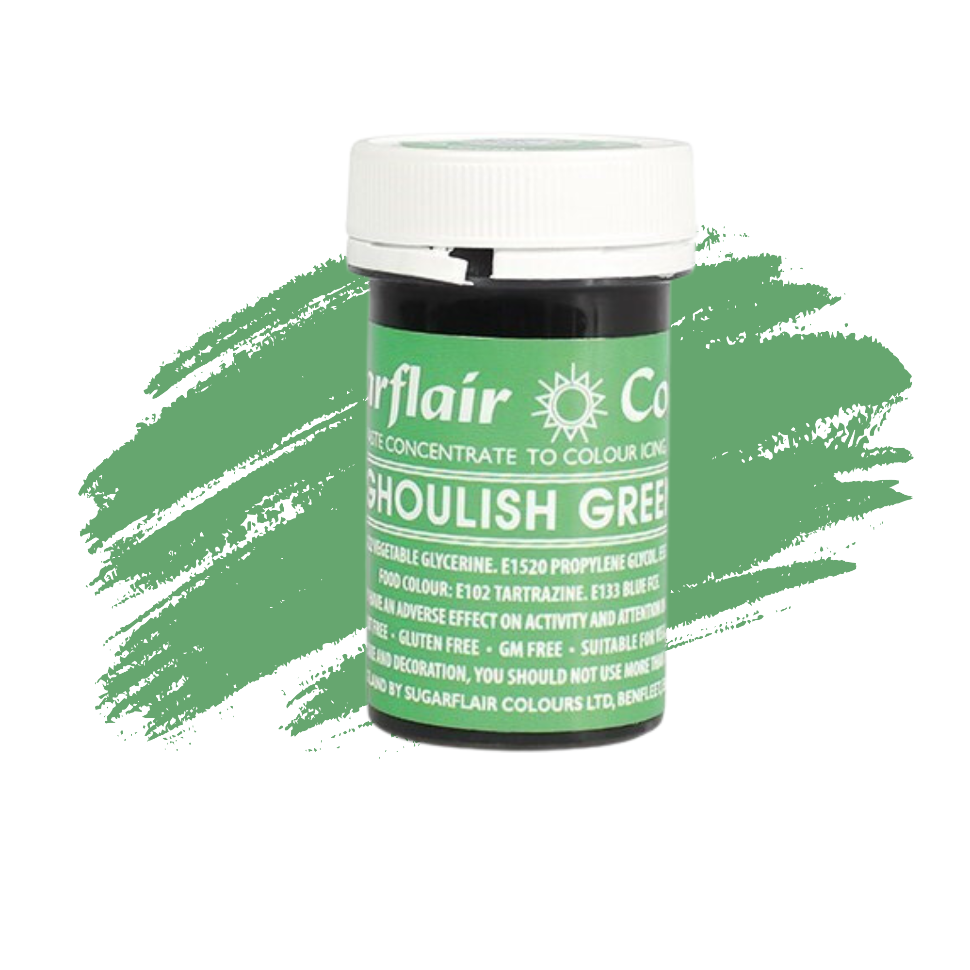 Sugarflair Paste Colours Concentrated Food Colouring - Spectral Ghoulish Green - 25g