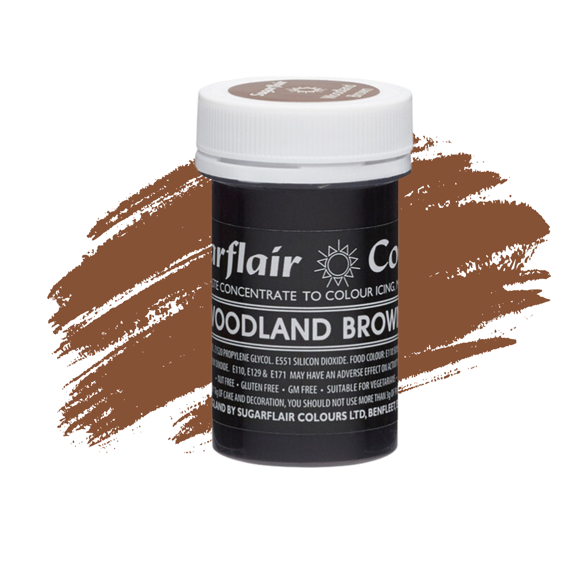 Sugarflair Paste Colours Concentrated Food Colouring - Pastel Woodland Brown - 25g