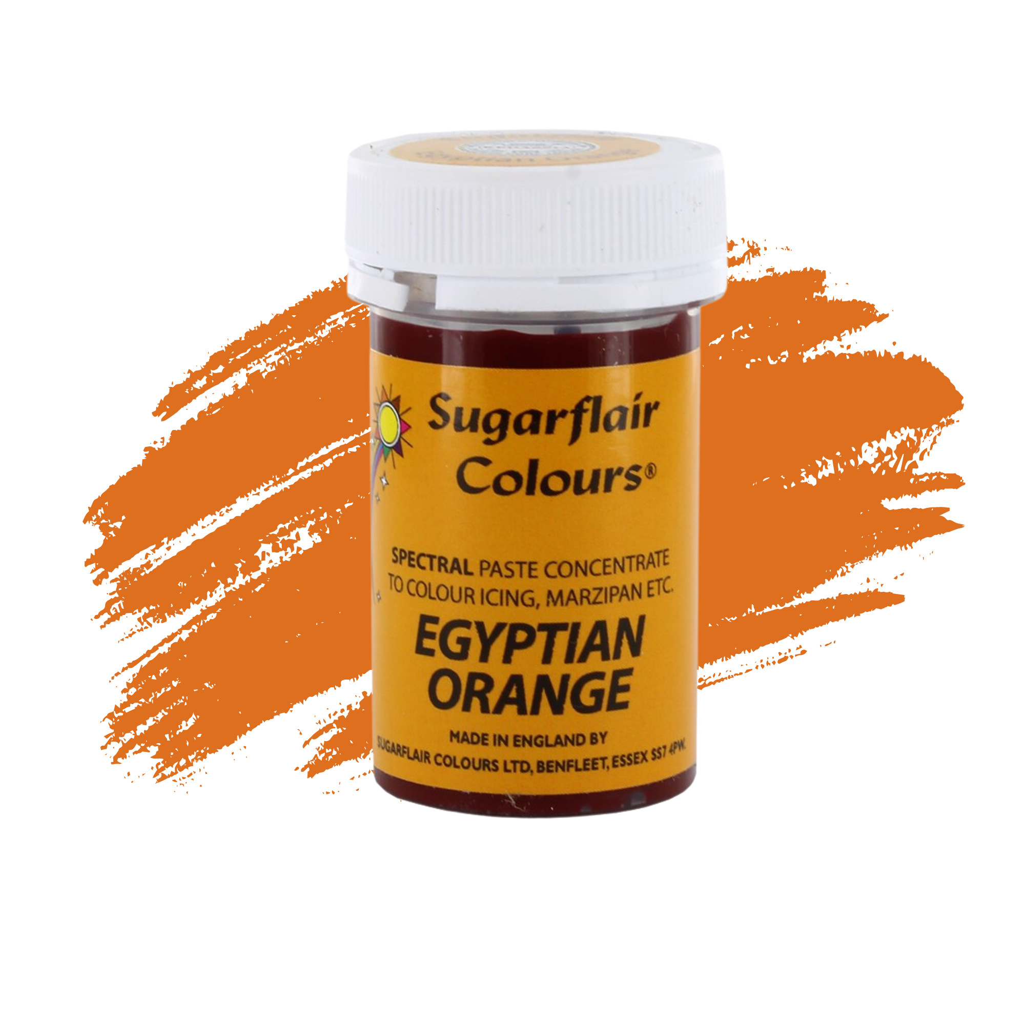 Sugarflair Paste Colours Concentrated Food Colouring - Spectral Egyptian Orange - 25g