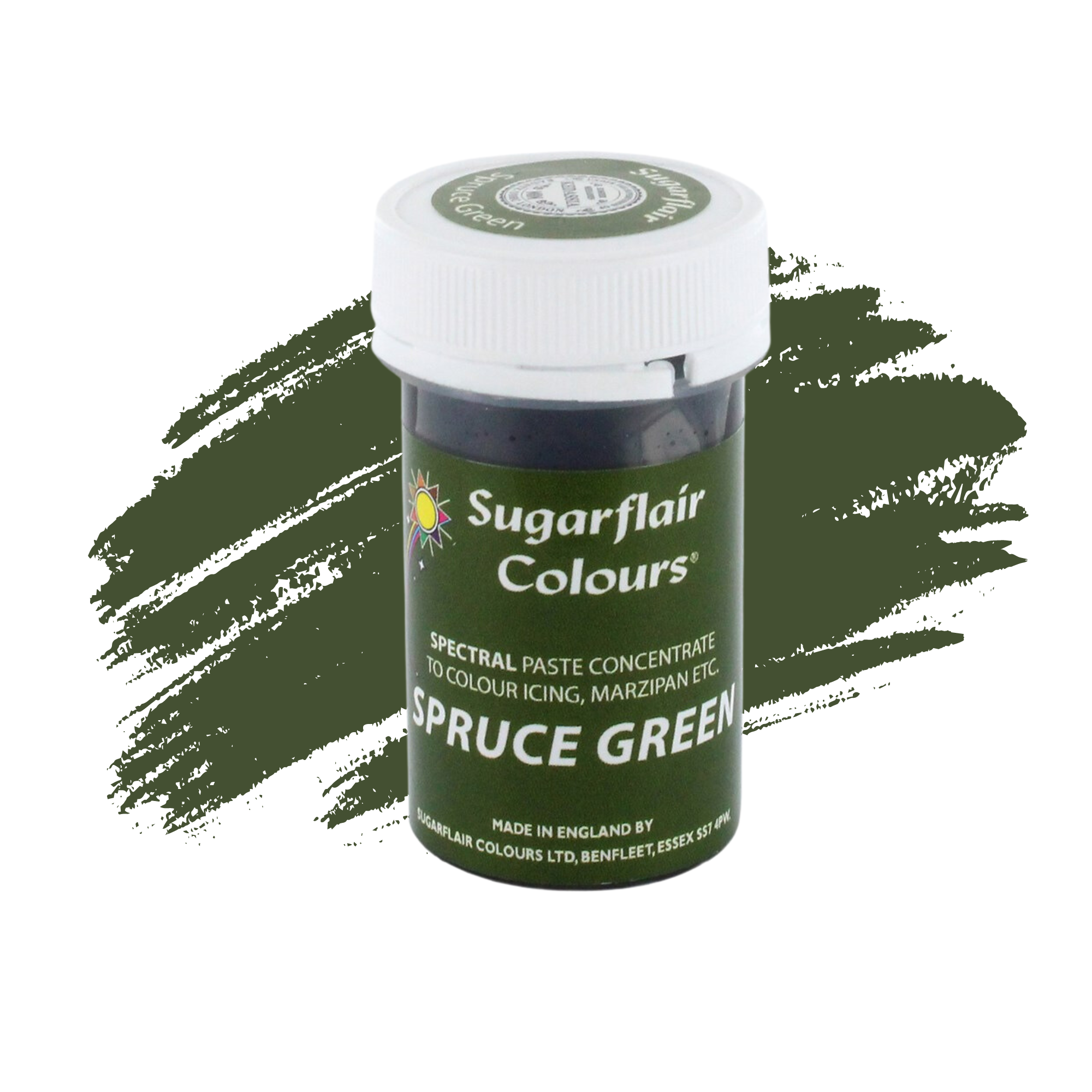 Sugarflair Paste Colours Concentrated Food Colouring - Spectral Spruce Green - 25g