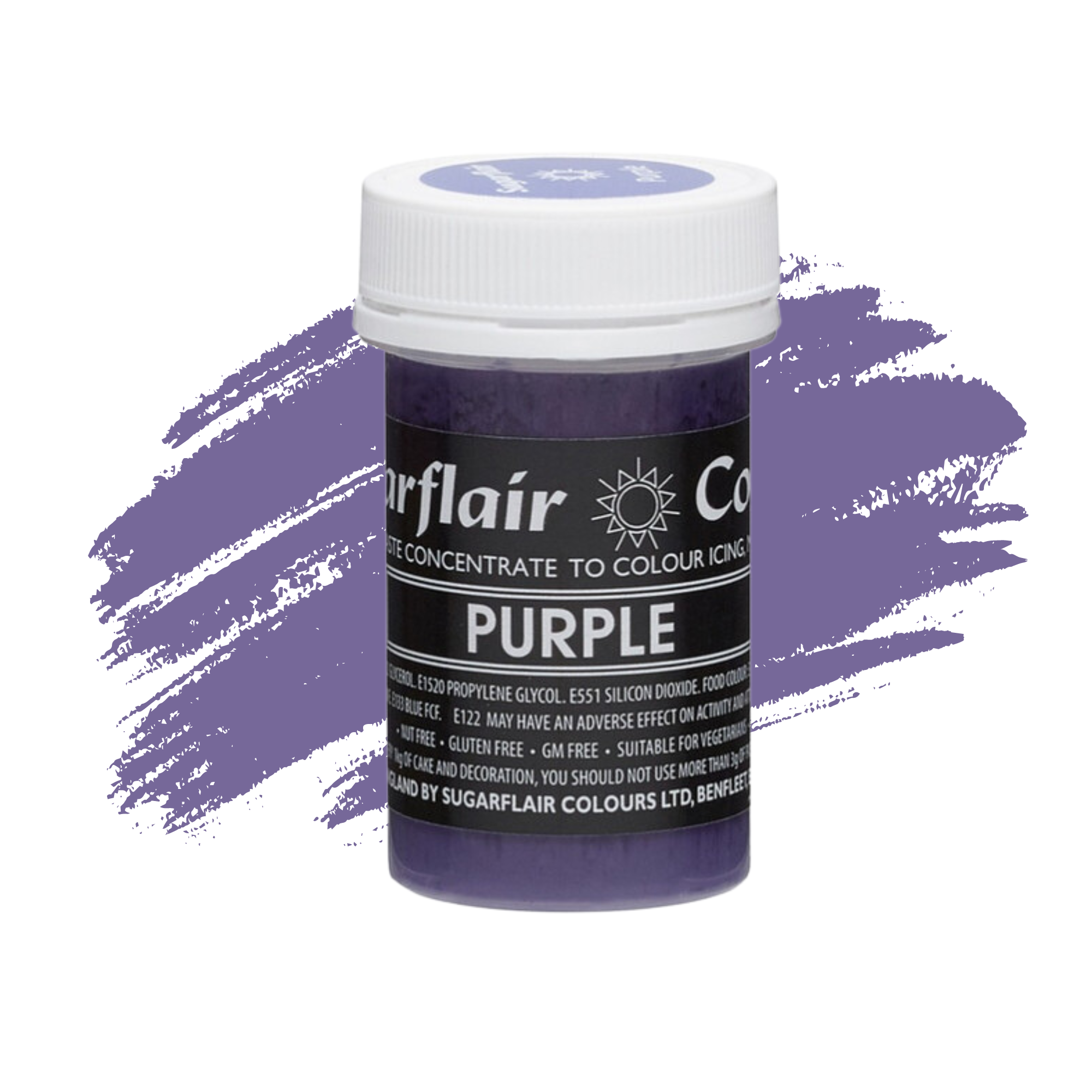 Sugarflair Paste Colours Concentrated Food Colouring - Pastel Purple - 25g