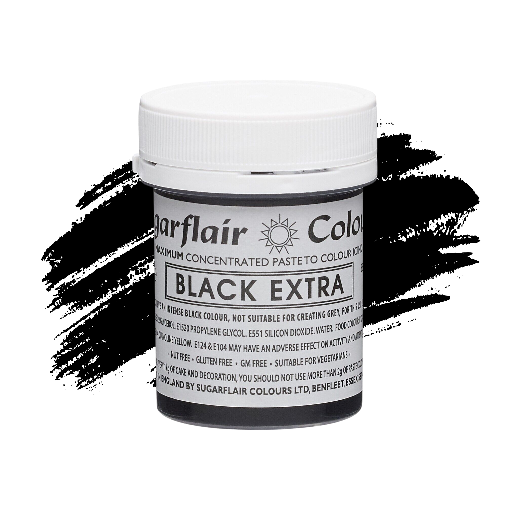 Sugarflair Paste Colours Maximum Concentrated Food Colouring - Black Extra - 42g
