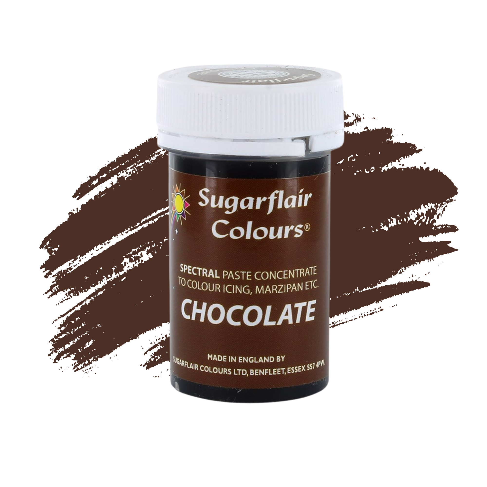 Sugarflair Paste Colours Concentrated Food Colouring - Spectral Chocolate Brown - 25g