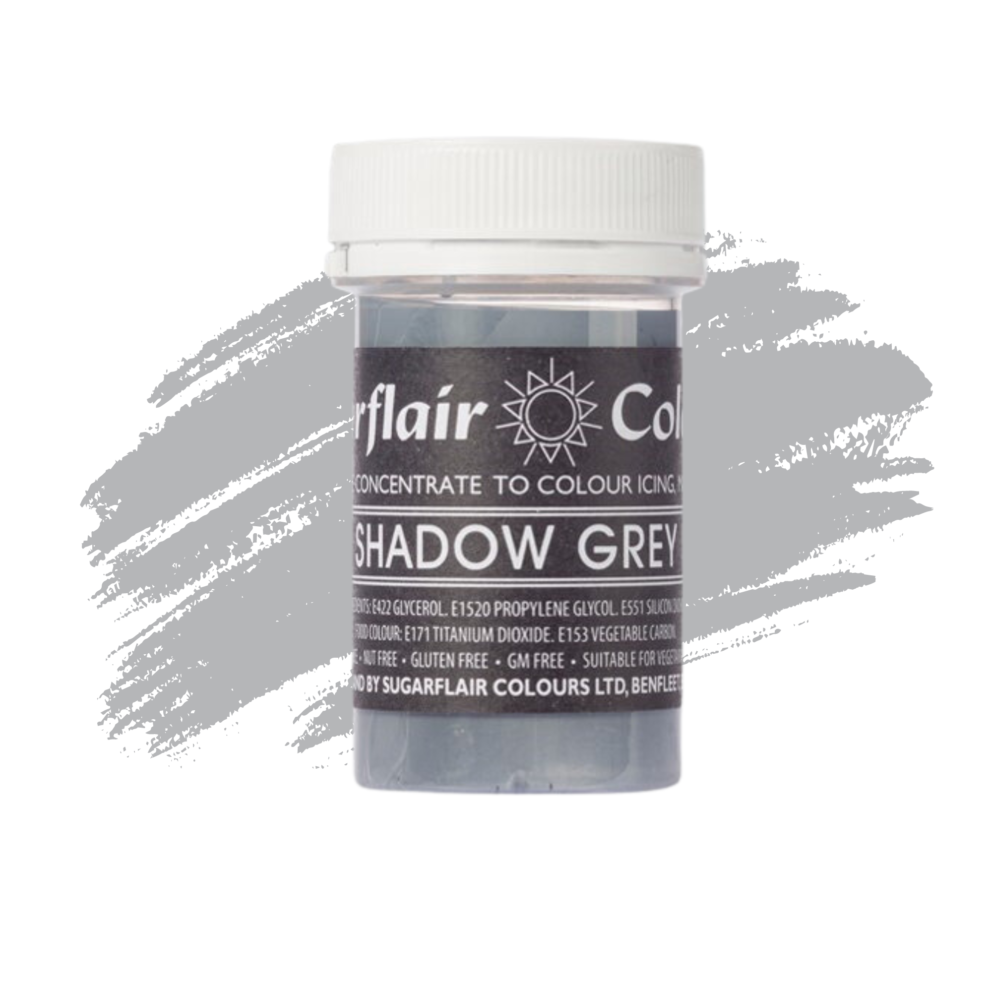 Sugarflair Paste Colours Concentrated Food Colouring - Pastel Shadow Grey - 25g