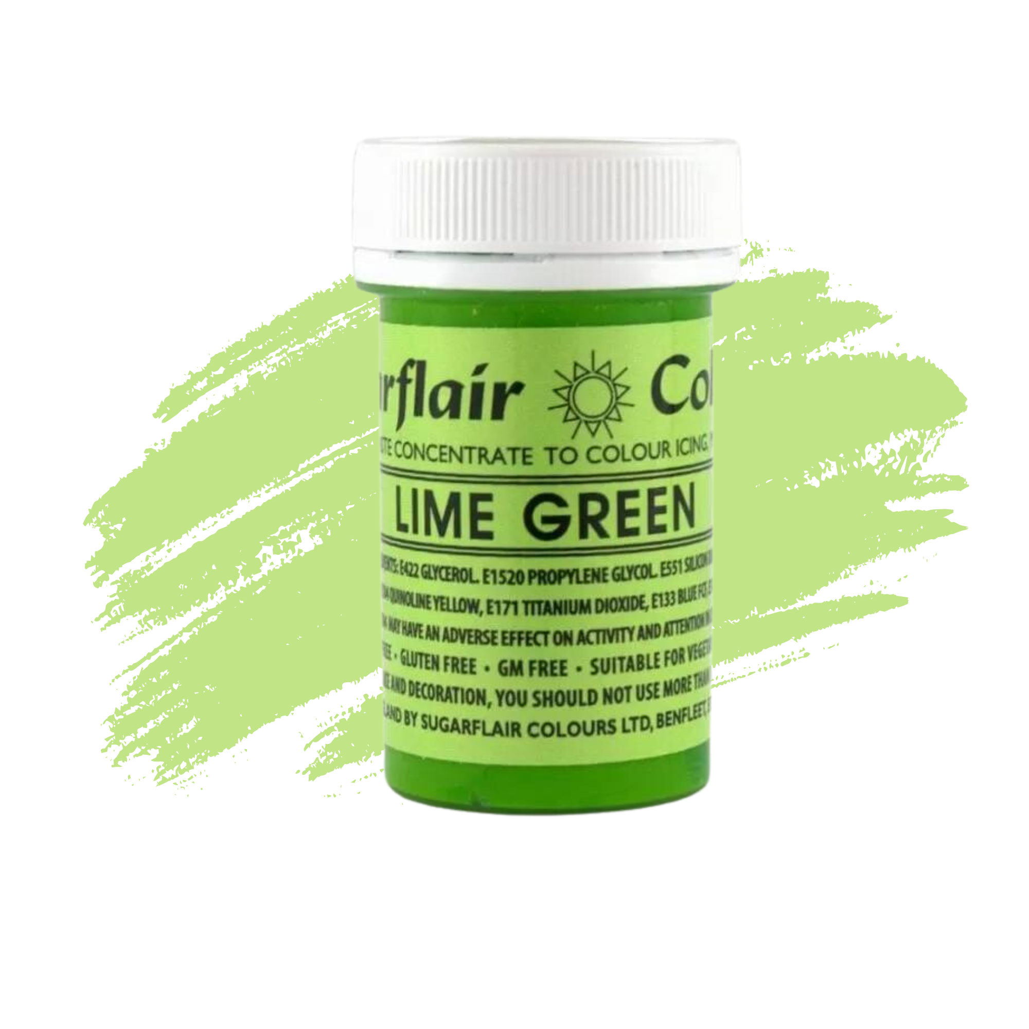 Sugarflair Paste Colours Concentrated Food Colouring - Spectral Lime Green - 25g
