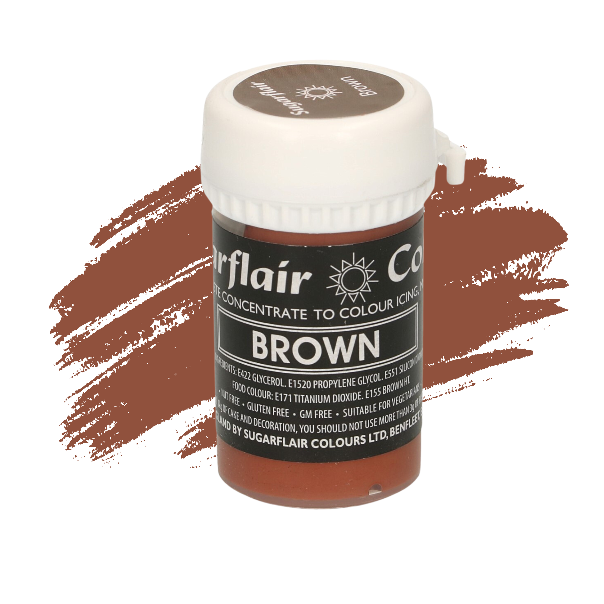 Sugarflair Paste Colours Concentrated Food Colouring - Pastel Brown - 25g