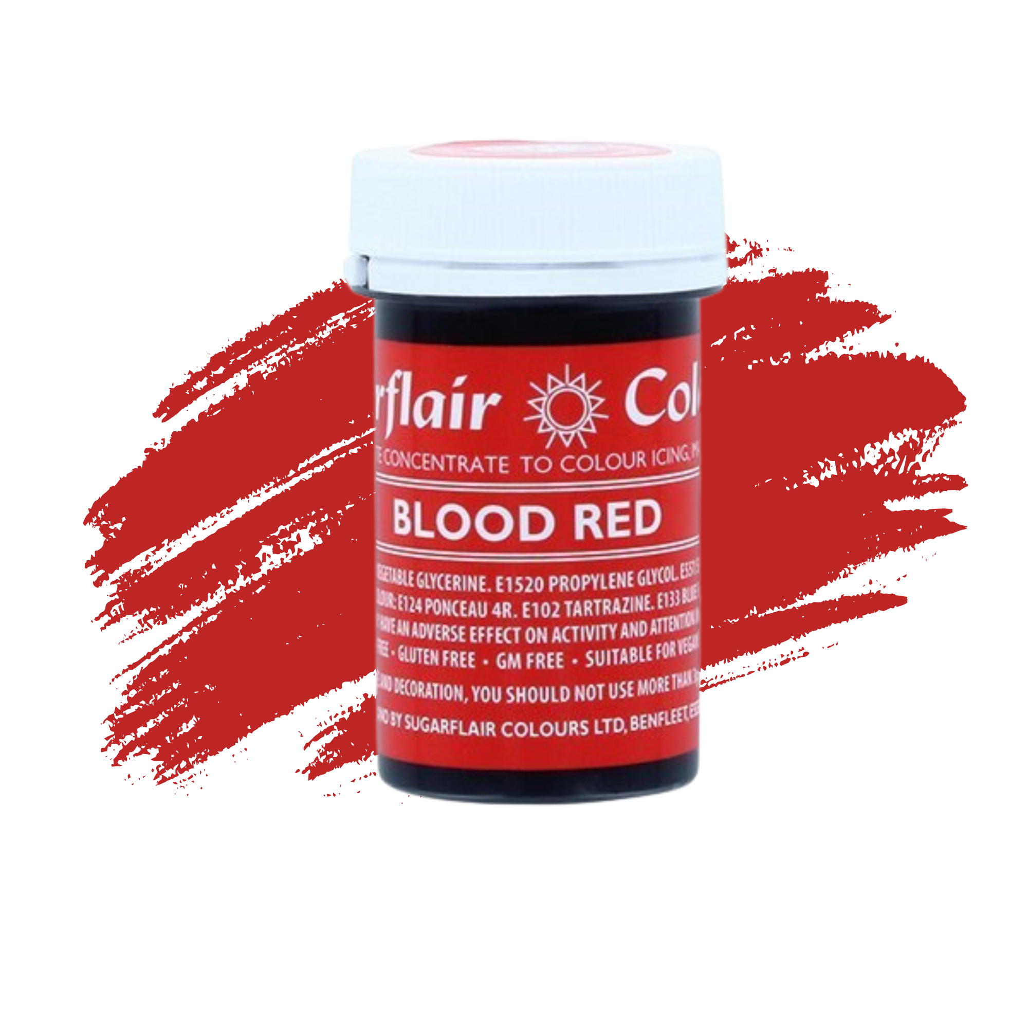 Sugarflair Paste Colours Concentrated Food Colouring - Spectral Blood Red- 25g
