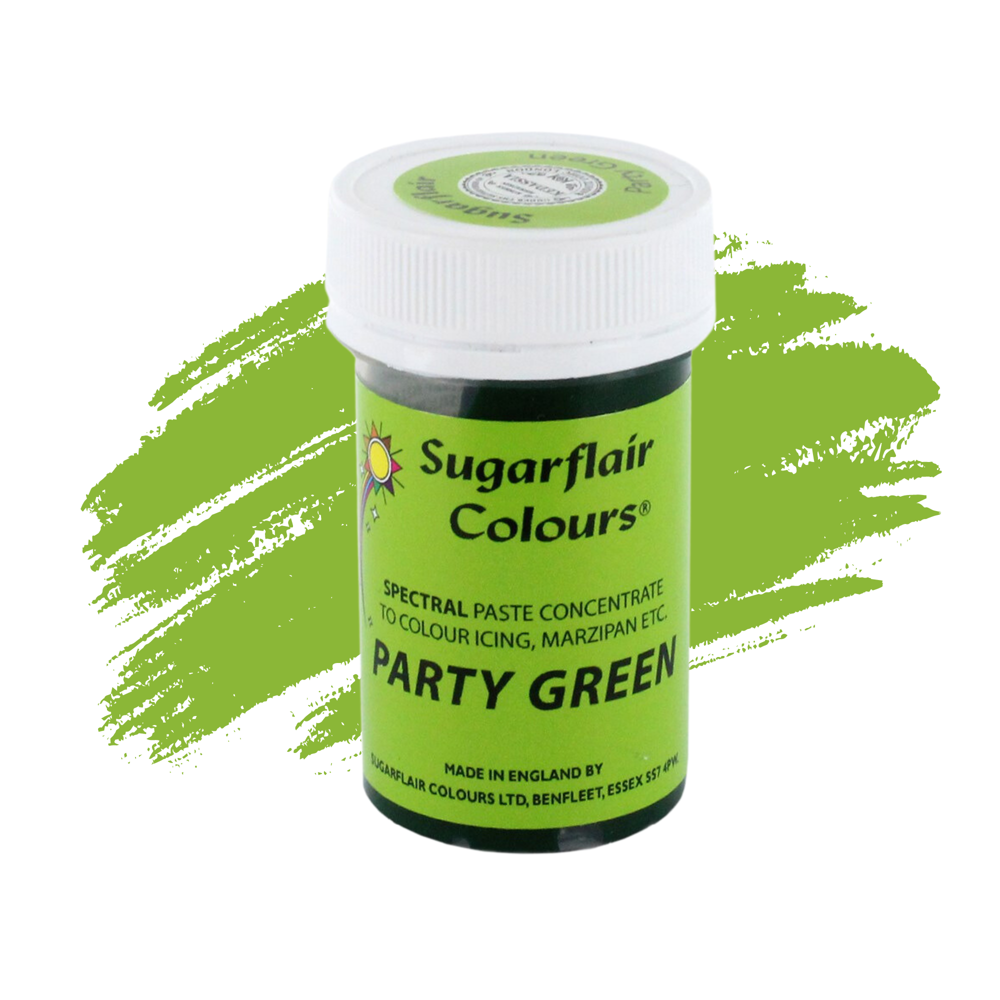 Sugarflair Paste Colours Concentrated Food Colouring - Spectral Party Green - 25g