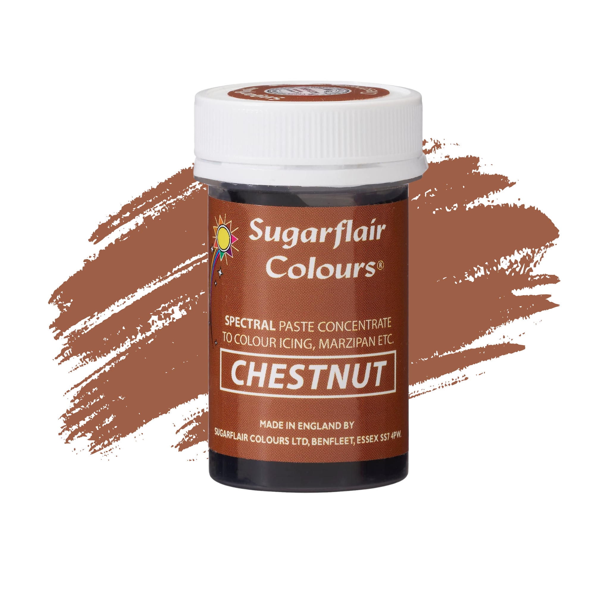 Sugarflair Paste Colours Concentrated Food Colouring - Spectral Chestnut Brown - 25g