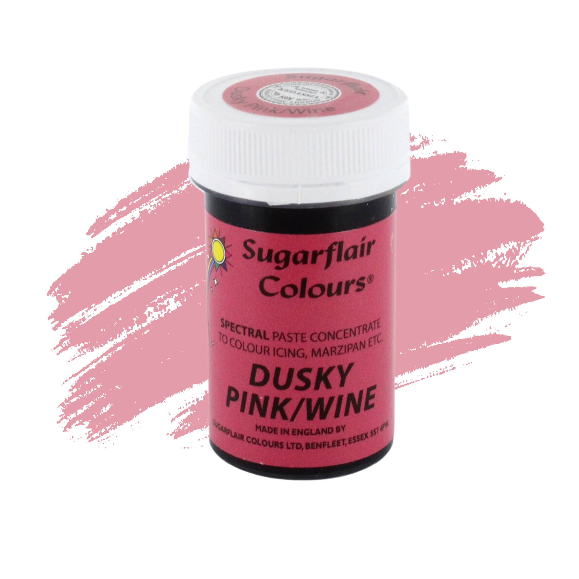 Sugarflair Paste Colours Concentrated Food Colouring - Spectral Dusky Pink / Wine - 25g