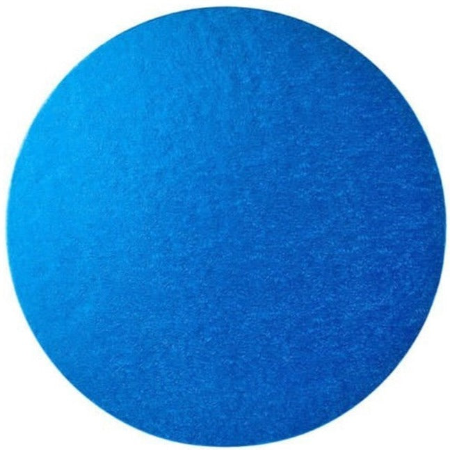 Double Thick Round Turn Edge Cake Card / Board (Circa 3mm Thick) - Blue - Choose Size