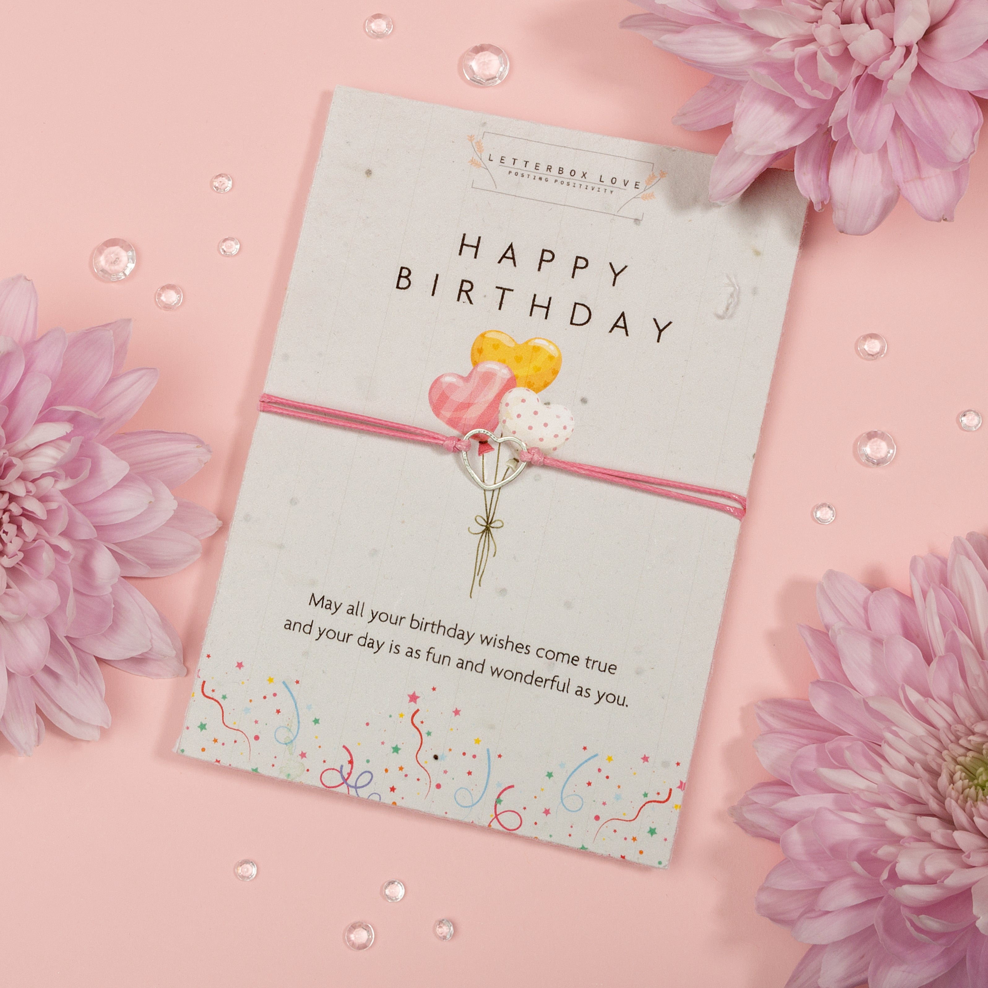 Letterbox Love Seed Card & Wish Bracelet - Happy Birthday