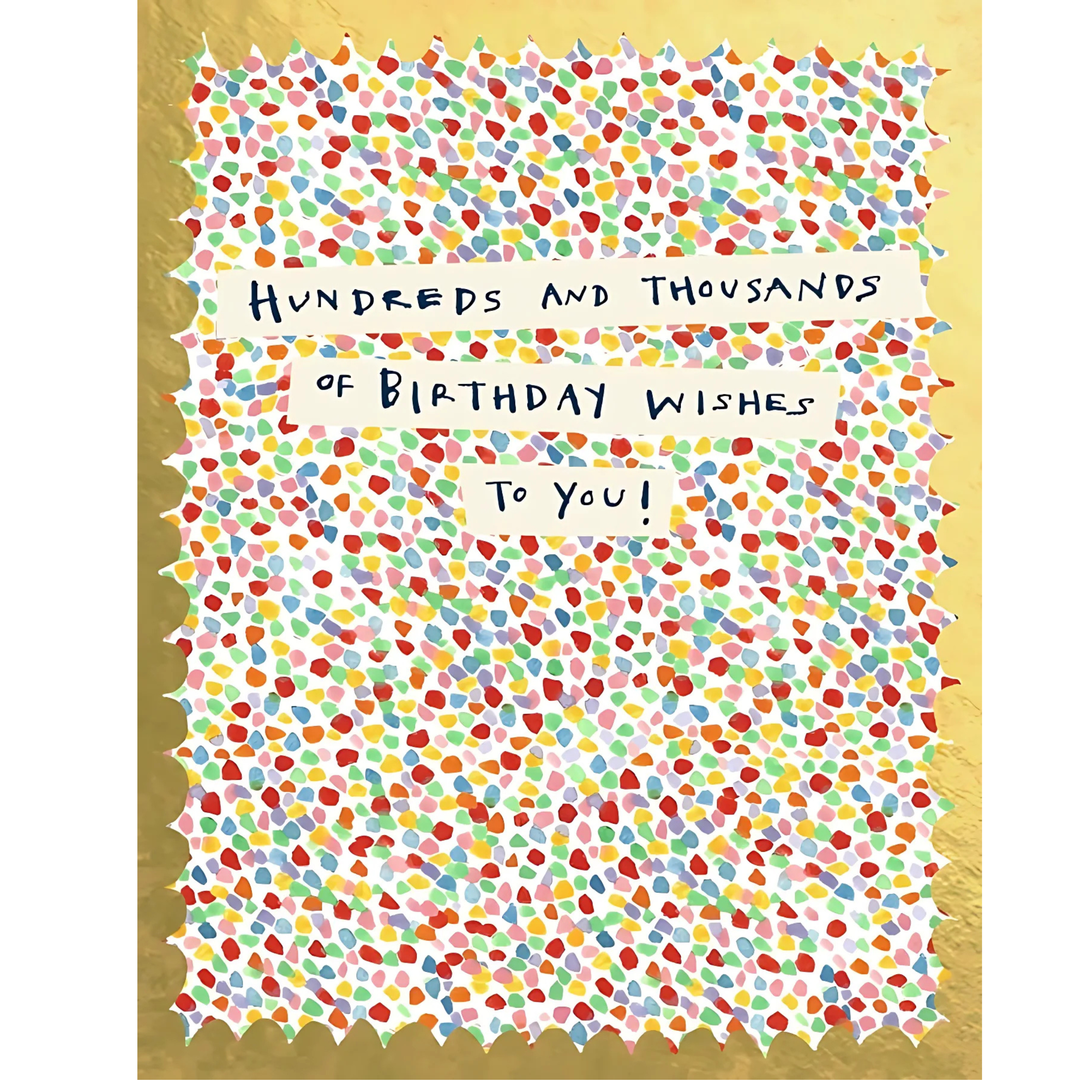 Hundreds and Thousands Birthday Greeting Card & Envelope