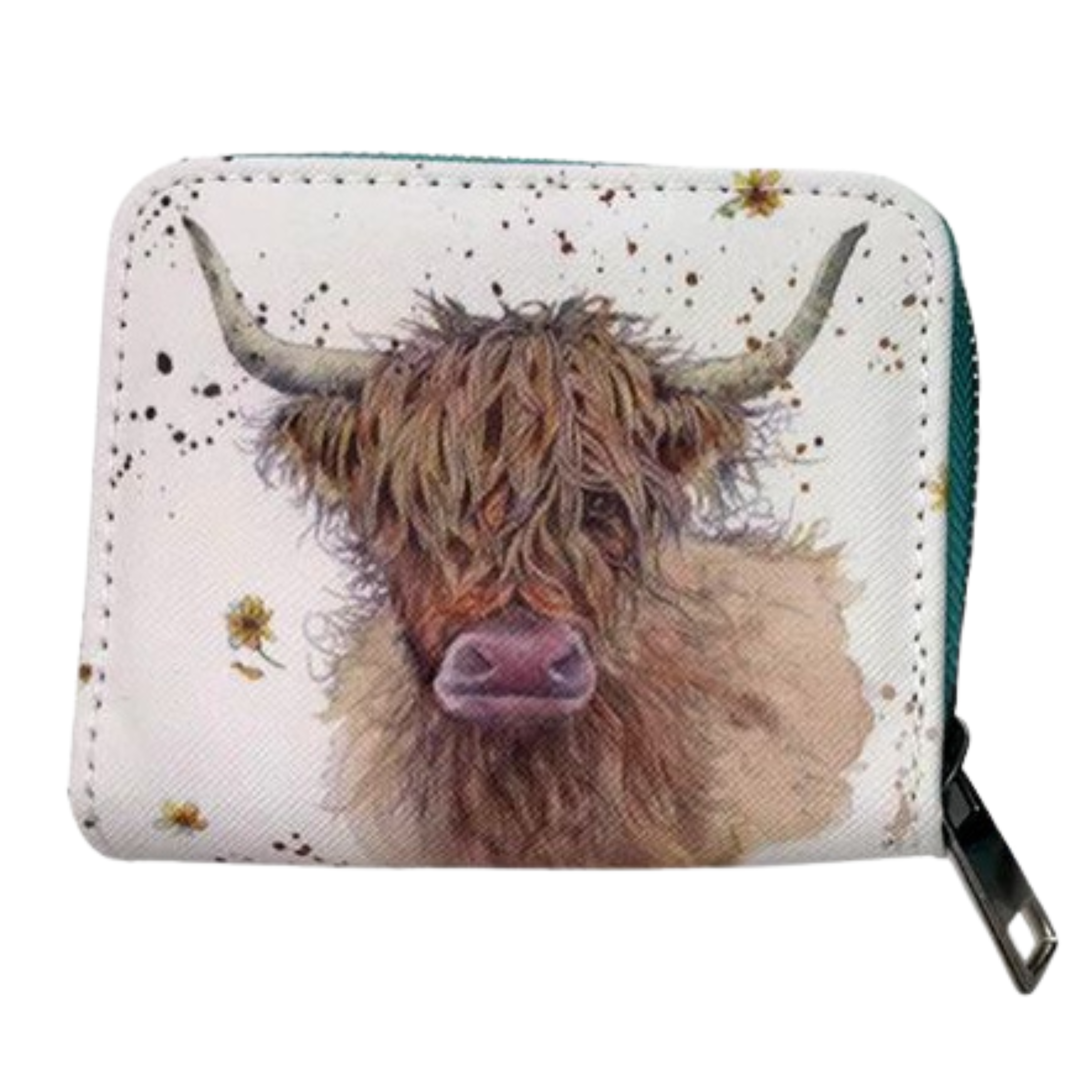 Jan Pashley Highland Cow Zip Coin Purse