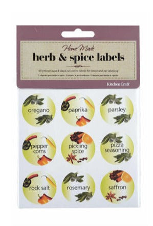 Kitchen Craft Herb and Spice Labels