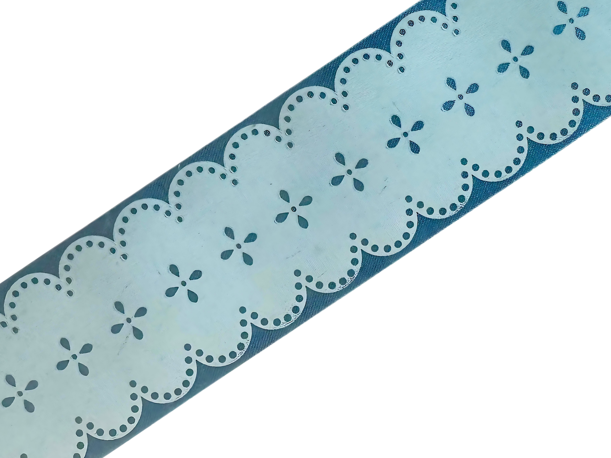 Lace Print Blue 38mm Ribbon