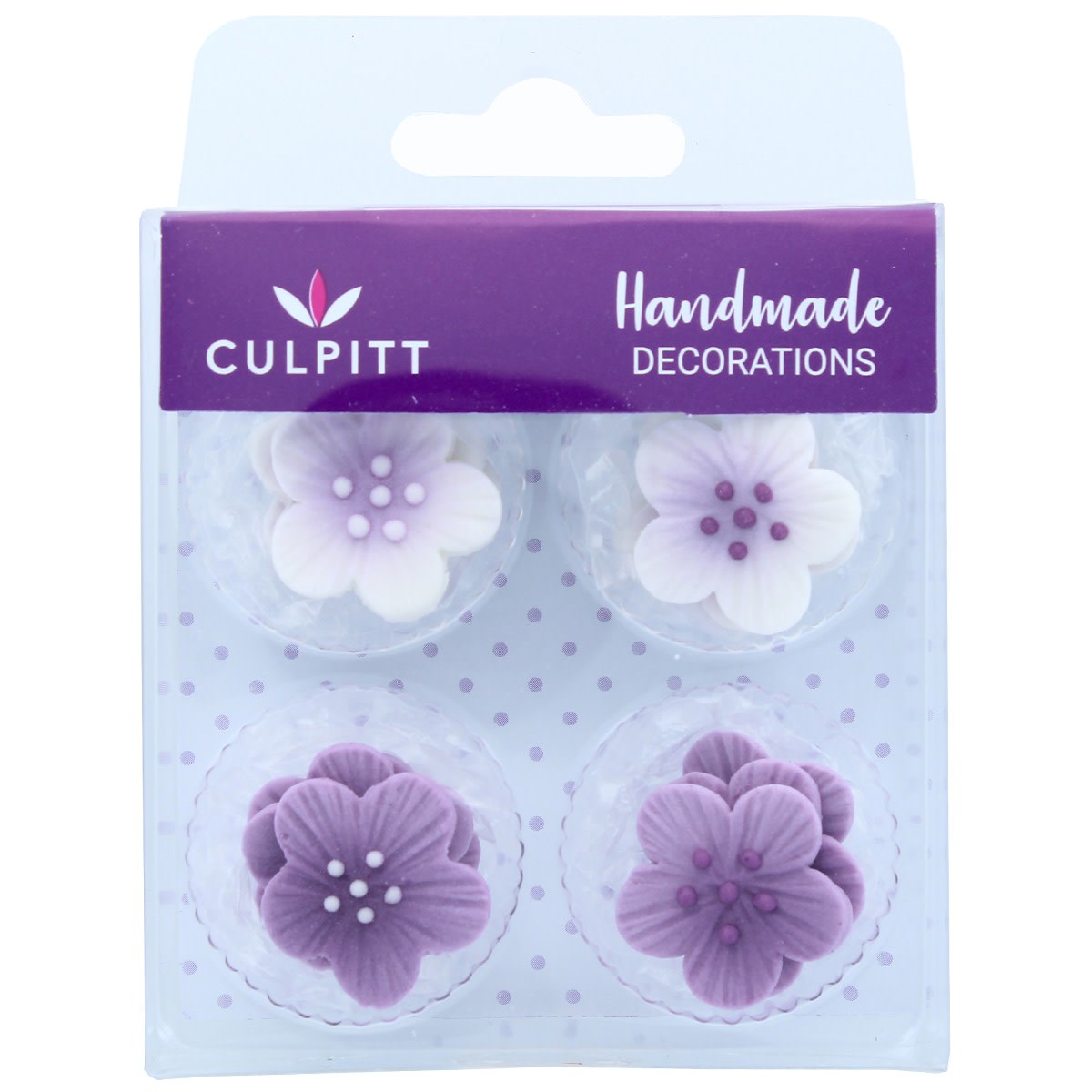 Lilac Flower Edible Sugar Pipings - Pack of 12