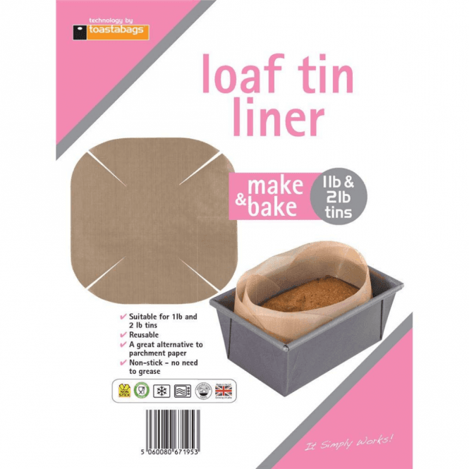 Make a Bake Twin Pack Loaf Tin Liners Suitable for 1lb & 2lb Pans