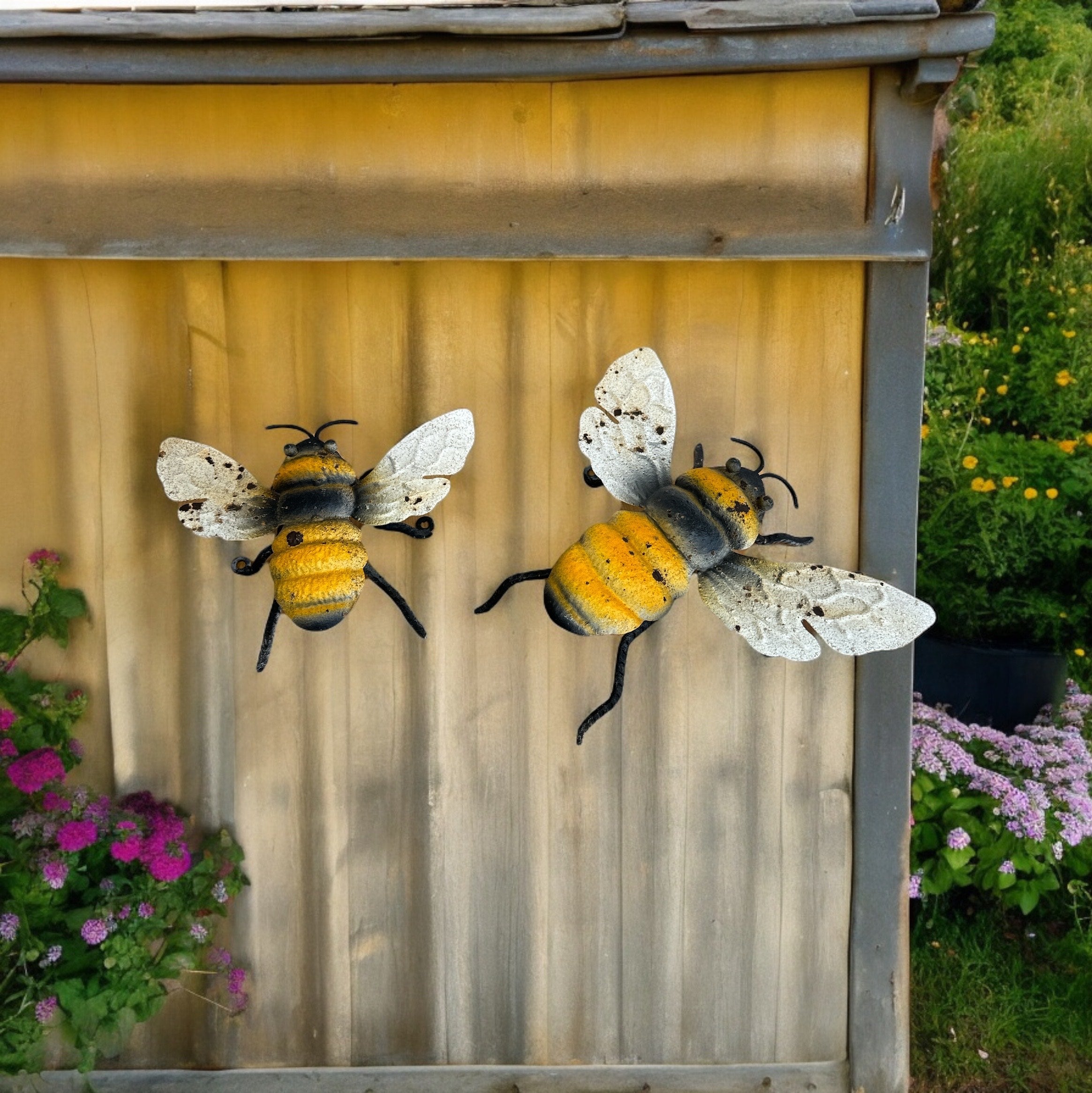 Bee Metal Ornament - Set of 2 