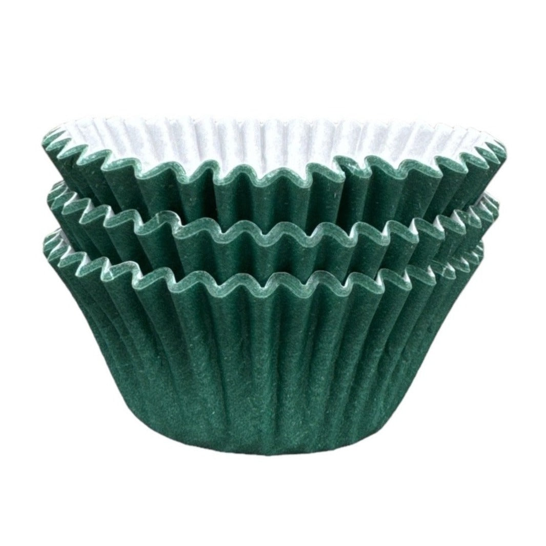 Paper Cupcake Baking Cases - pack of Approx. 36 - Dark Green 