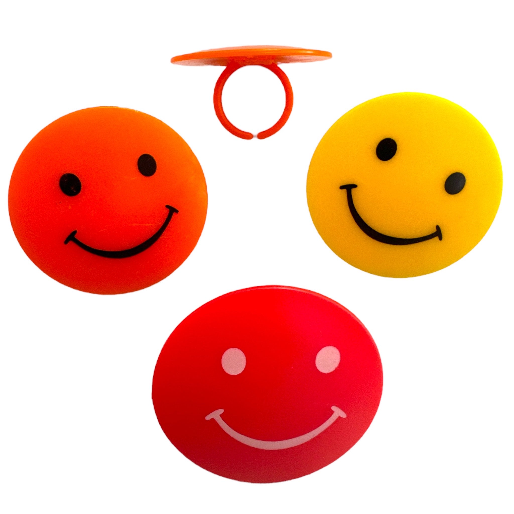 Deco Pic Smiley Face Smile Ring Cupcake Pic Cake Decoration - Sold Singly