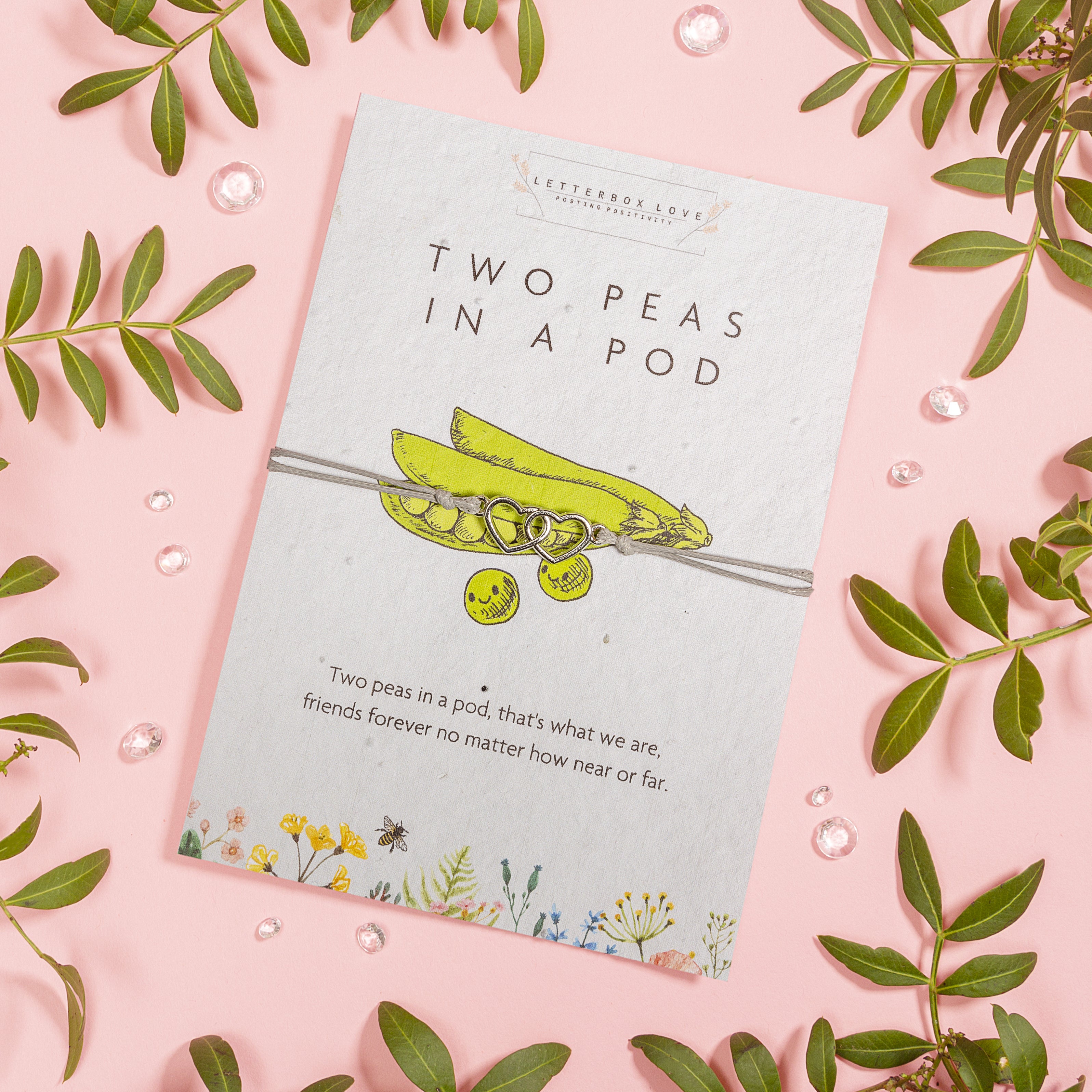 Letterbox Love Seed Card & Wish Bracelet - Two Peas in a Pod