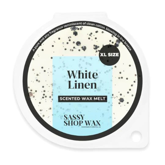 Wax Melt White Linen Segment Pot by Sassy Shop Wax XL Size - 70g