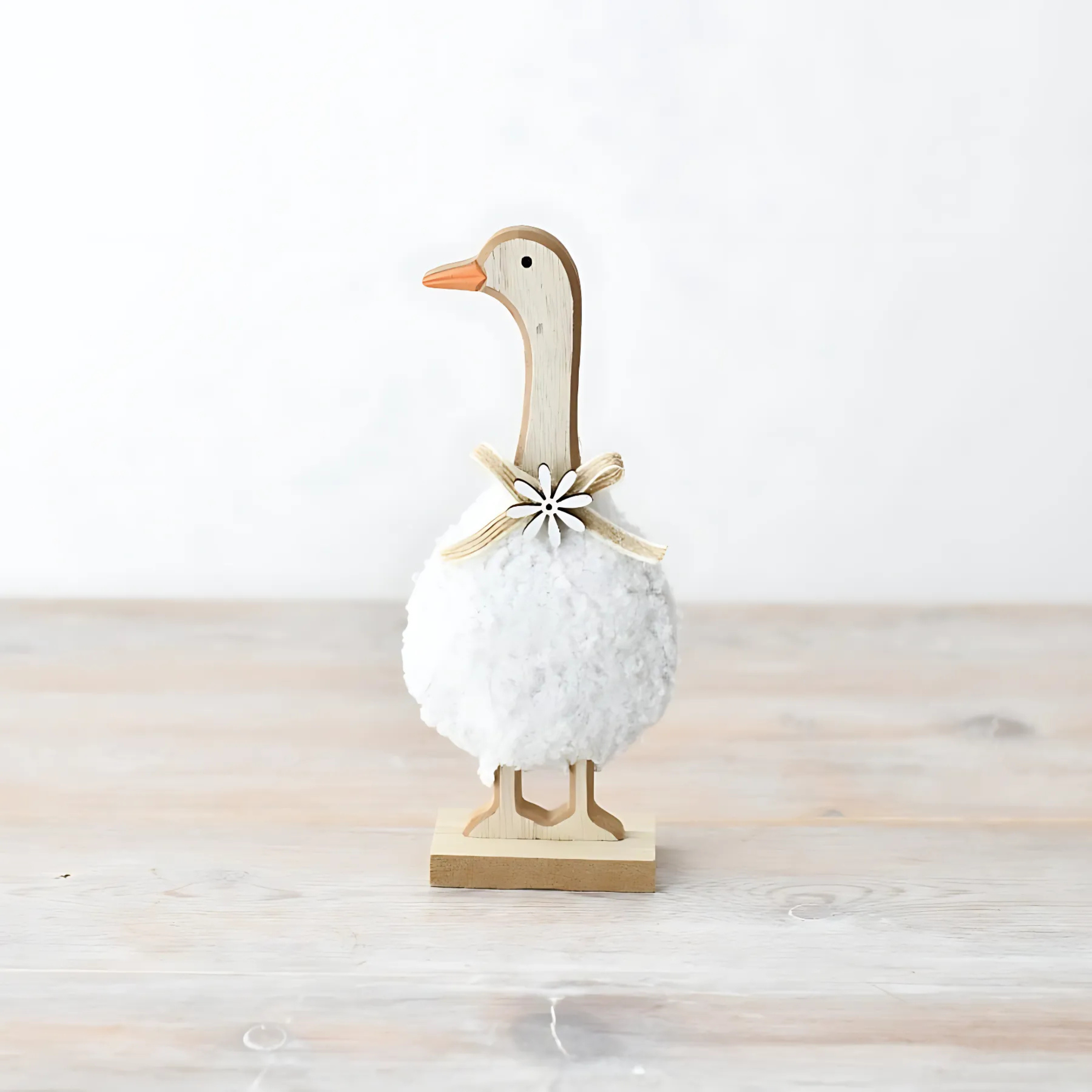 Wooden Standing Duck Decorative Figure