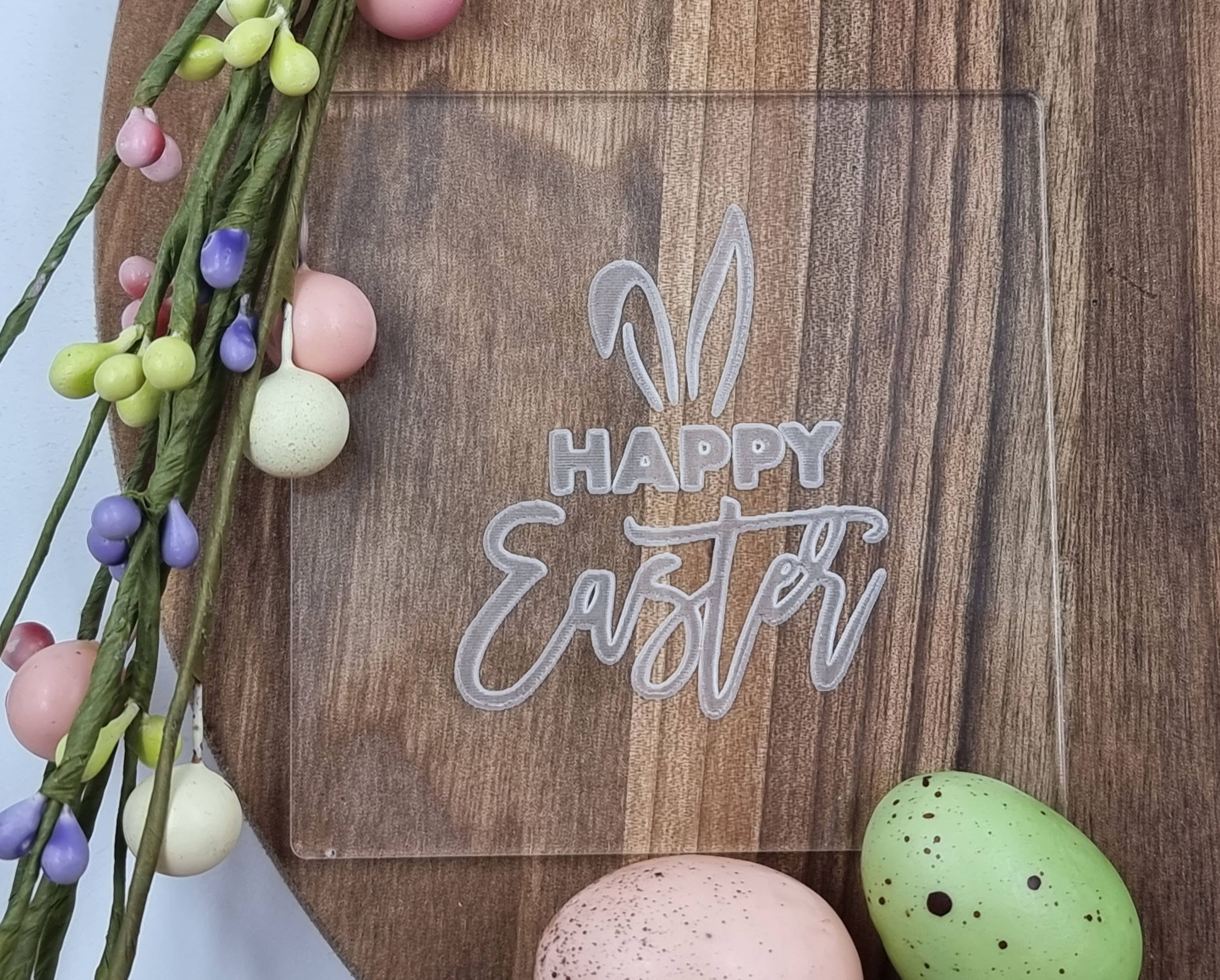 Make & Fun Happy Easter with Bunny Ears Fondant Embosser, Cookie Debosser