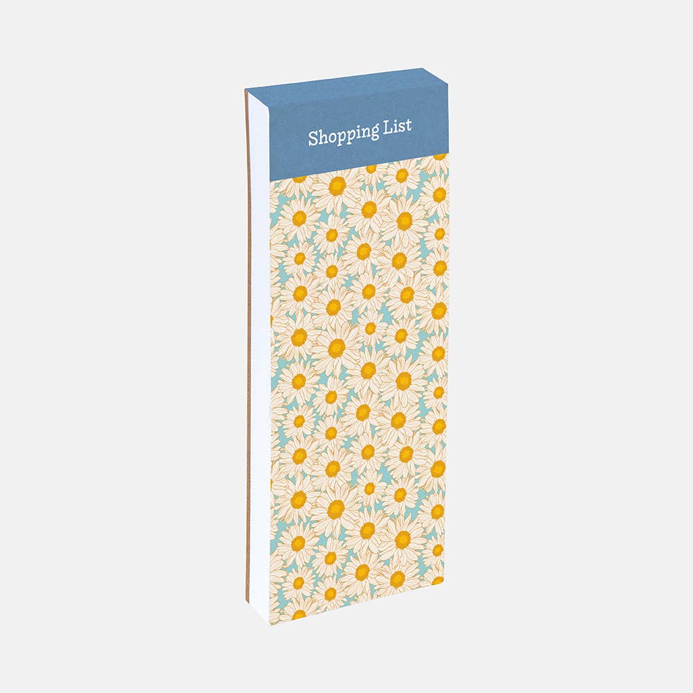 Shopping List Magnetic Notebook - Hazy Daisy