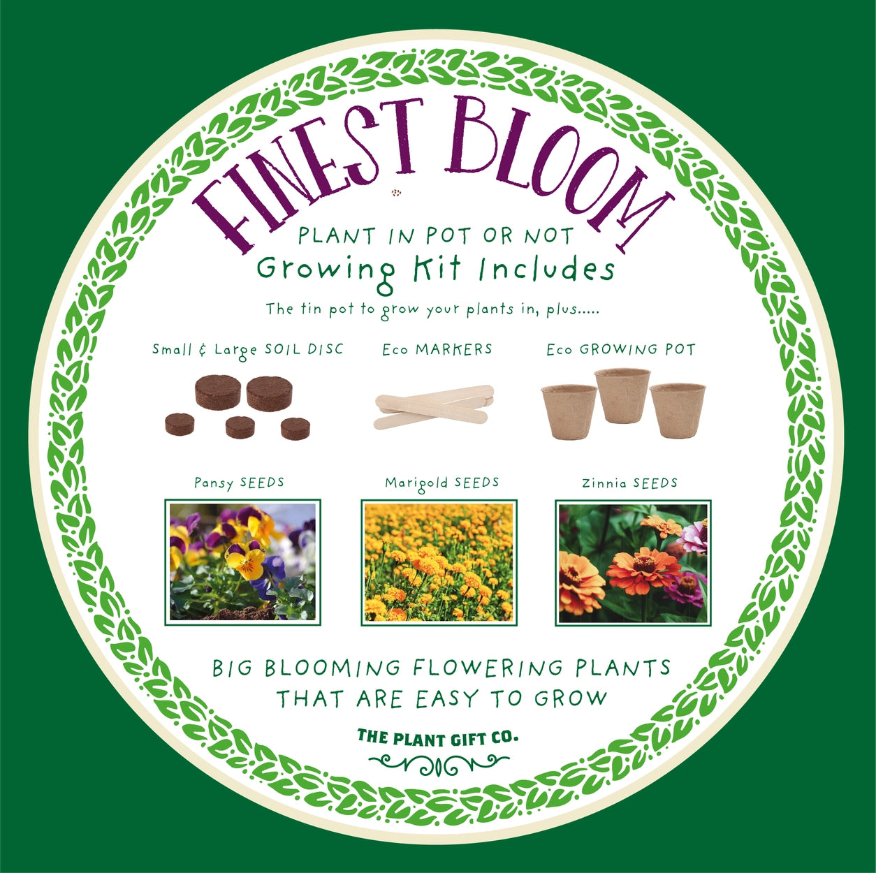 Finest Bloom Grow Your Own Flowers Tin Kit Gardening Gift