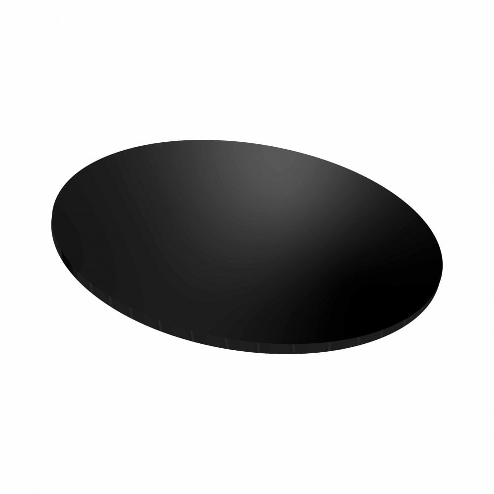 10" Gloss Black Masonite Cake Board - Round/Circle (5mm Thick)