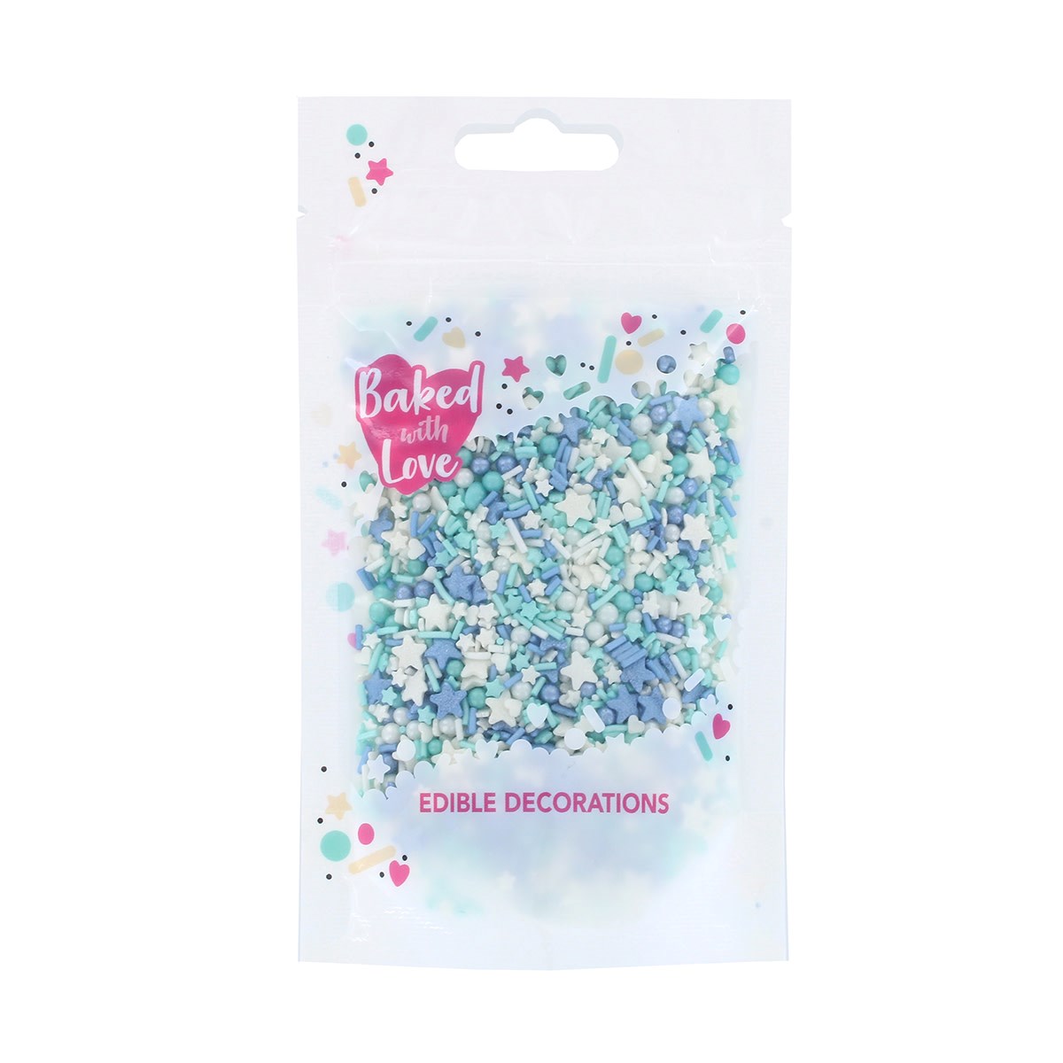 Edible Assorted Cake Sprinkles - Blue Mix 75 grams