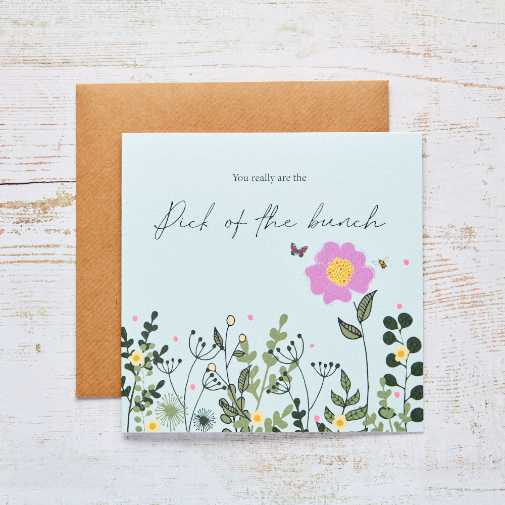 Pick of the Bunch Floral Greeting Card & Envelope