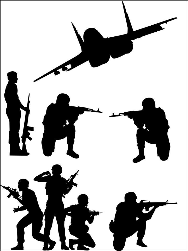 Army fighting men silhouettes forces Edible Printed Cake Decor Topper Icing Sheet Toppers Decoration Edible Printed Cake Decor Topper Icing Sheet Toppers Decoration