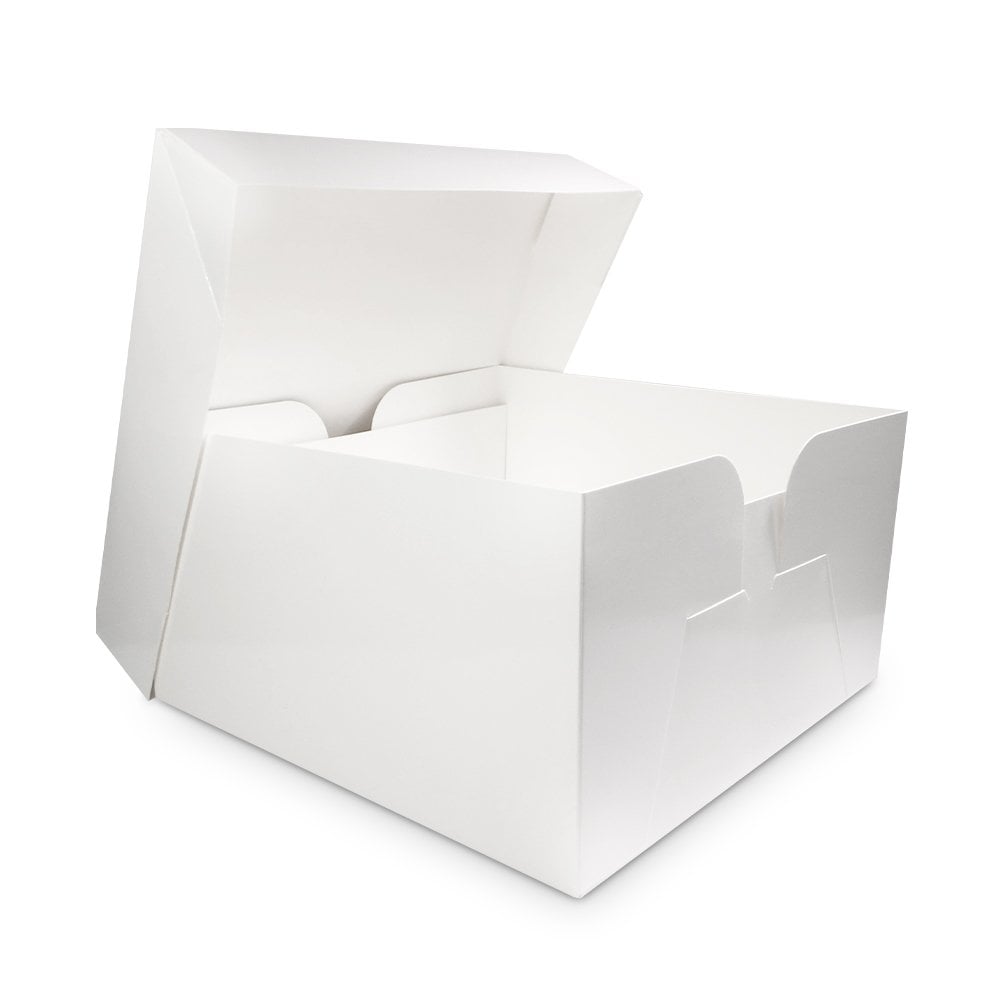 White Square Cake Box - Lid and Base 14" - Kate's Cupboard