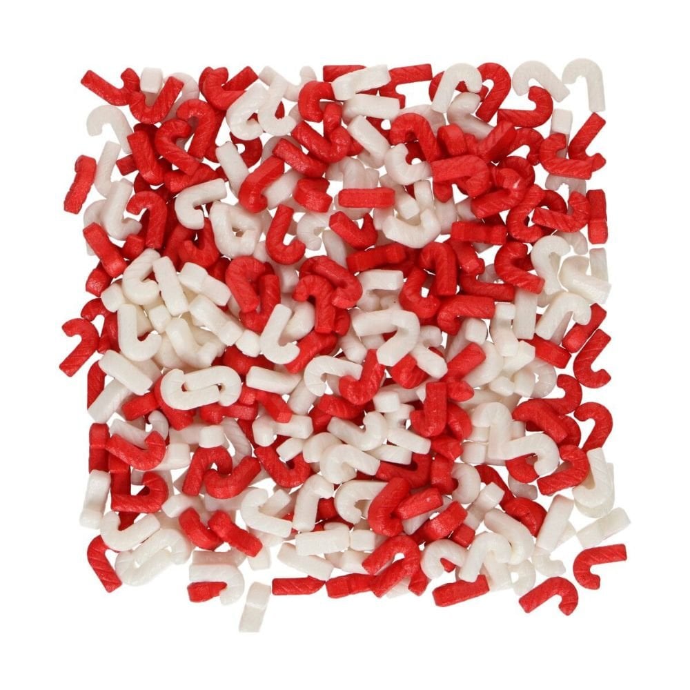 Wilton Edible Sprinkles - Christmas Red & White Candy Canes - 56g