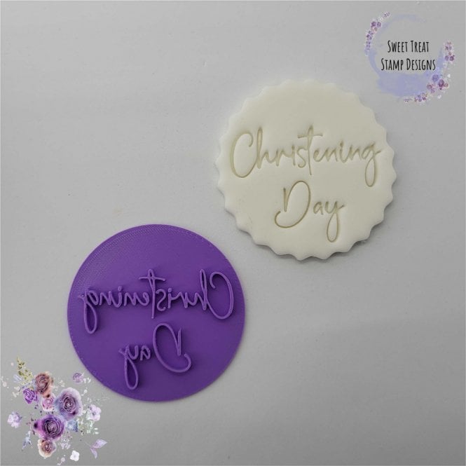 Sweet Treat Stamps Christening Day Cupcake & Cookie Embossing Fondant Stamp