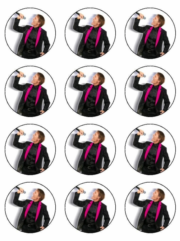 cliff richard celebrity artist edible printed Cupcake Toppers Icing Sheet of 12 Toppers