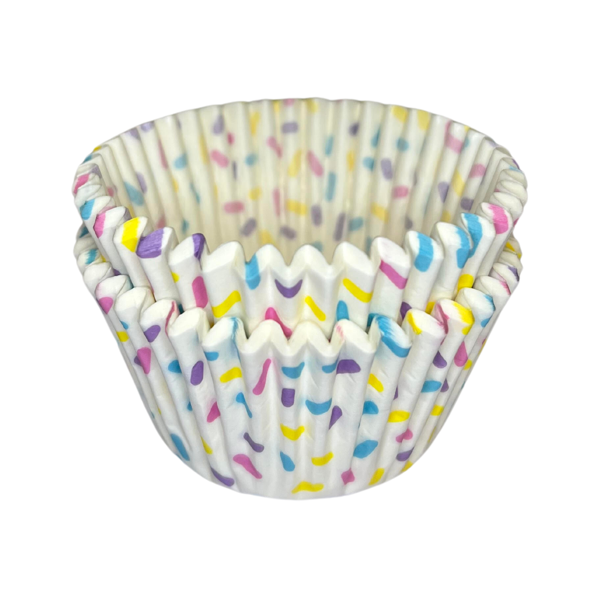 Paper Cupcake Baking Cases - pack of Approx. 40  - Confetti Prints - Assorted Colours