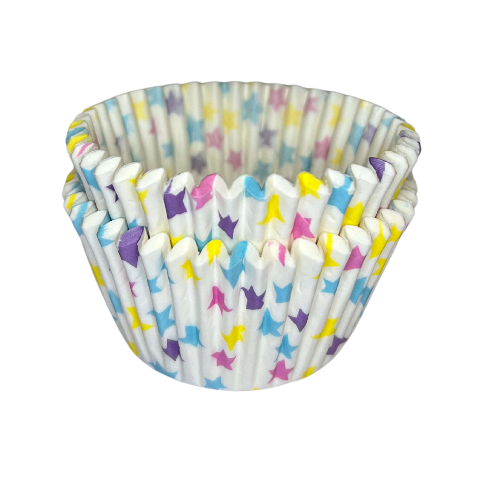 Paper Cupcake Baking Cases - pack of Approx. 40  - Confetti Prints - Assorted Colours