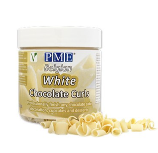 PME Belgium Chocolate Curls Sprinkles - White Chocolate