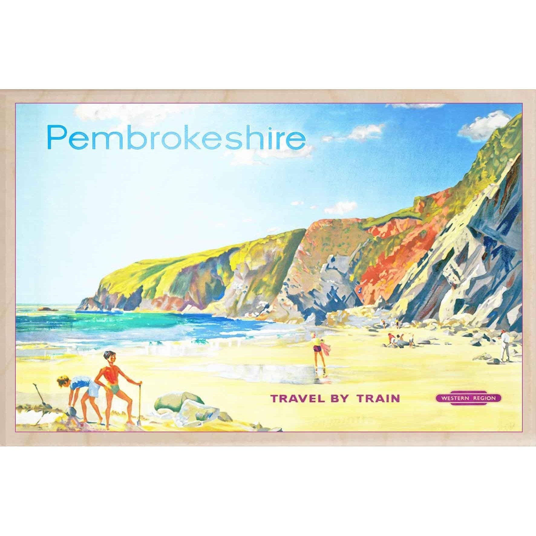 Pembrokeshire Wales Sustainable Wood Wooden Postcard