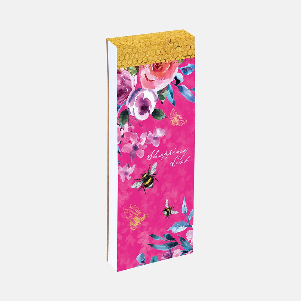 Shopping List Magnetic Notebook - Queen Bee Design