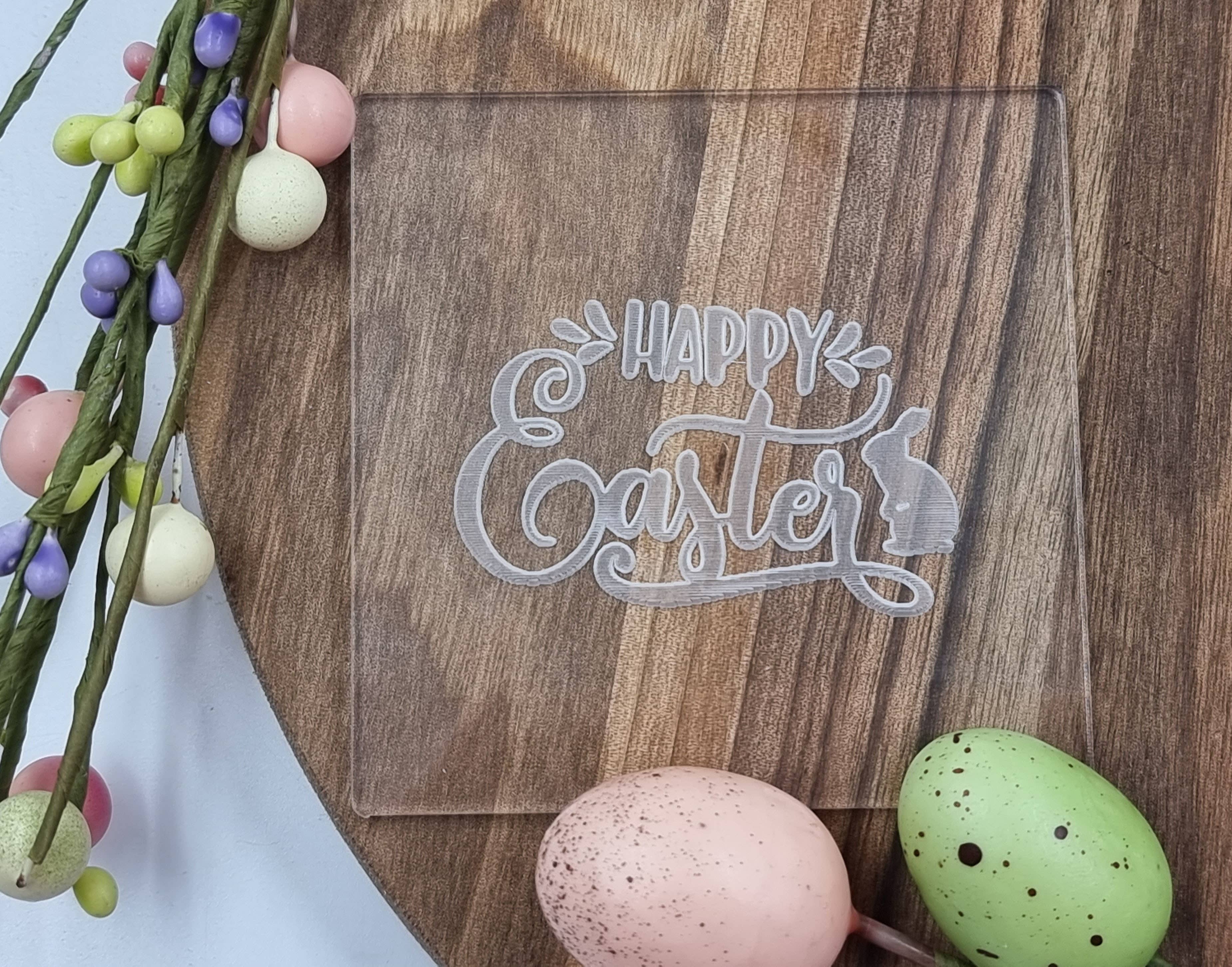 Make & Fun Happy Easter with Bunny Rabbit Fondant Embosser, Cookie Debosser